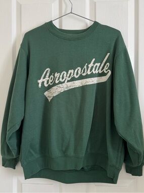 Aeropostale Green Crewneck Sweatshirt with White Script